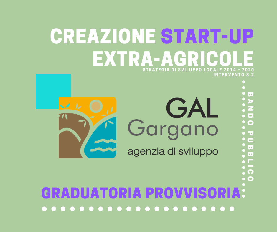BANDO GAL INTERVENTO 3.2 - Graduatoria Provvisoria