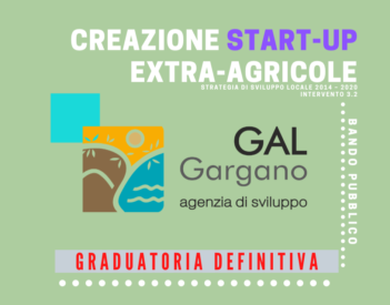 Intervento 3.2 "Creazione di start-up extra-agricole". Approvata la graduatoria definitiva