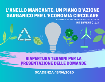 Riapertura termini rilascio Domande di Sostegno -  Intervento 1.3