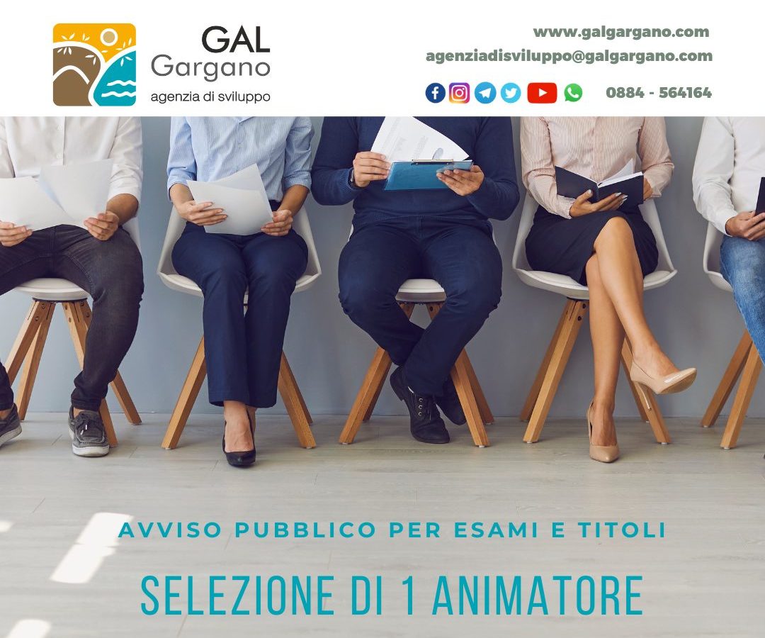 AVVISO PUBBLICO PER ESAMI E TITOLI PER LA SELEZIONE DI N. 1 ANIMATORE