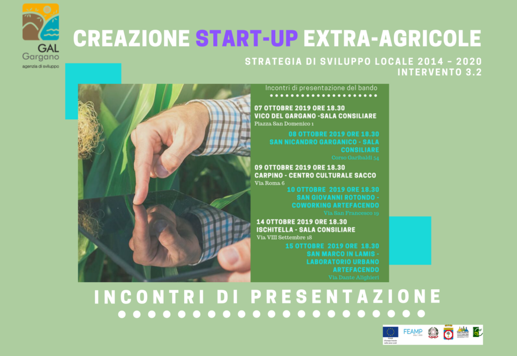 incontri di presentazione bando startup e finanziamenti